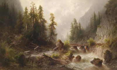 Torrente di montagna da Albert Rieger